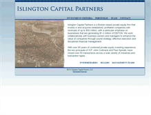 Tablet Screenshot of islingtoncapital.com